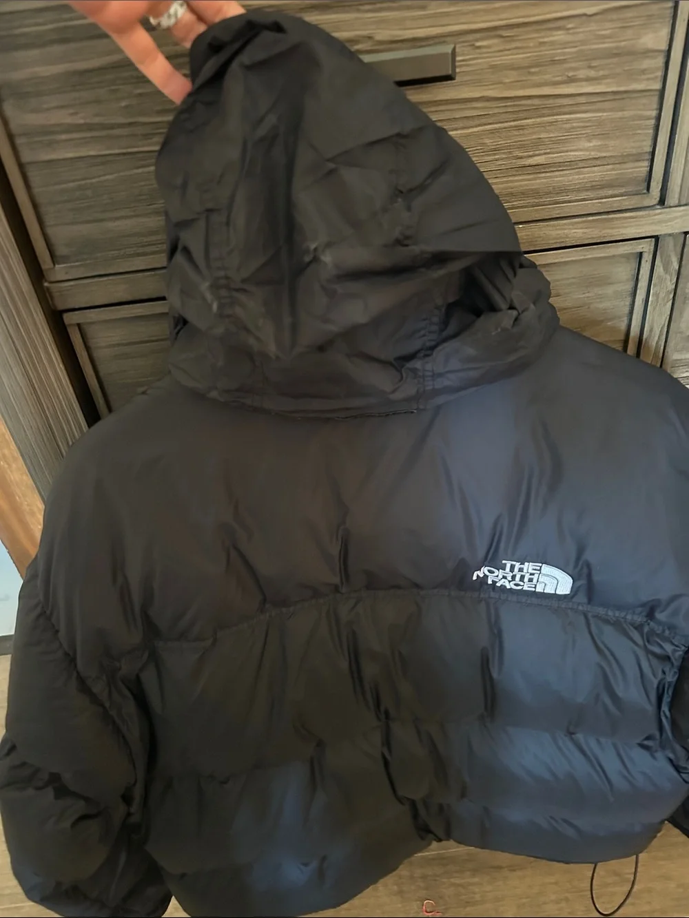 The North Face Bomber Black Down Puffer Jacket with Hood 700 fill - Picture 6 of 10